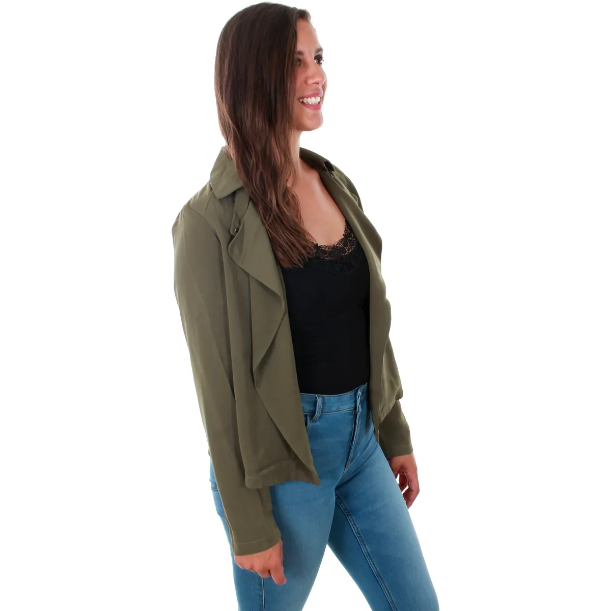 10211568 VMCHERIE LS BLAZER IVY GREEN