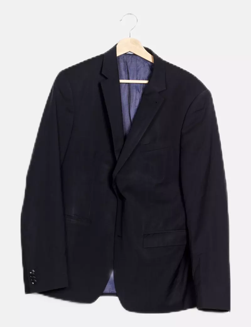 Armand Thiery Blazer azul marino jaspeado