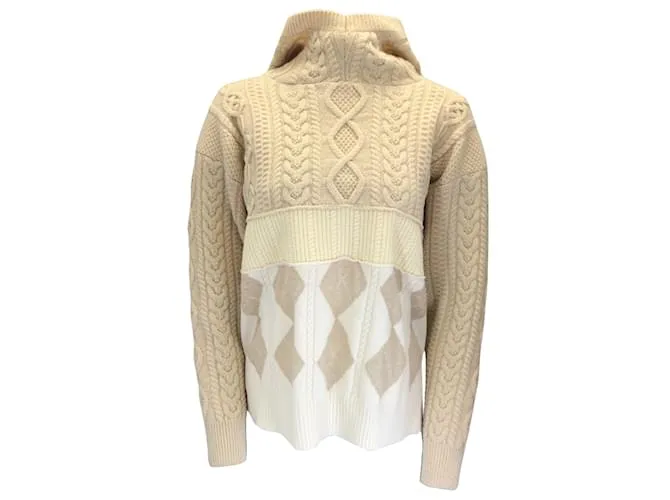 Autre Marque Jersey de punto de ochos con capucha en beige de Tao by Comme des Garçons Negro 