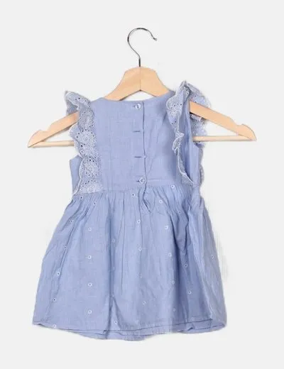 BabyGap Vestido azul troquelado