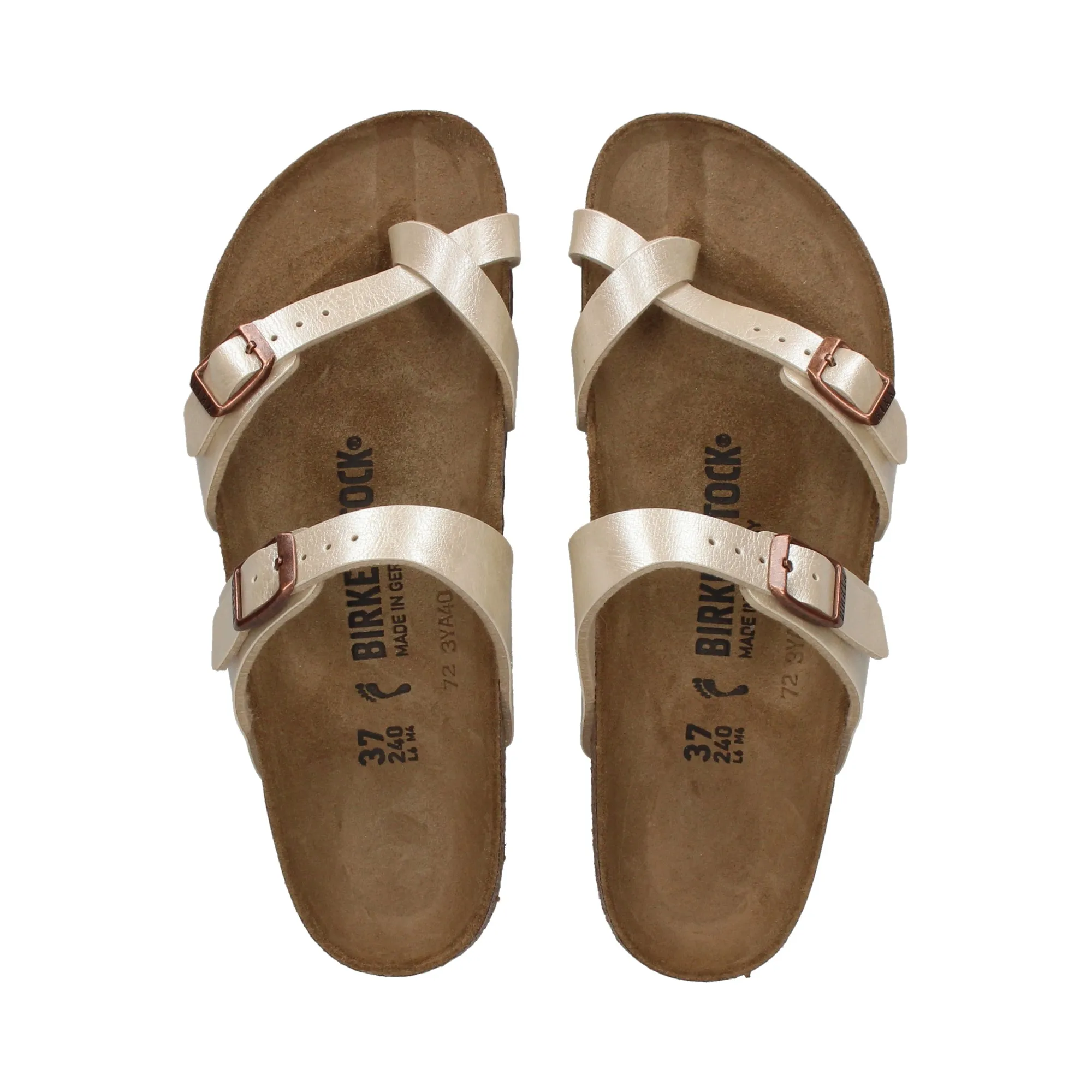 BIRKENSTOCK Sandalias planas de Mujer PEARL WHITE