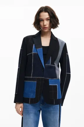 Blazer patchwork combinada