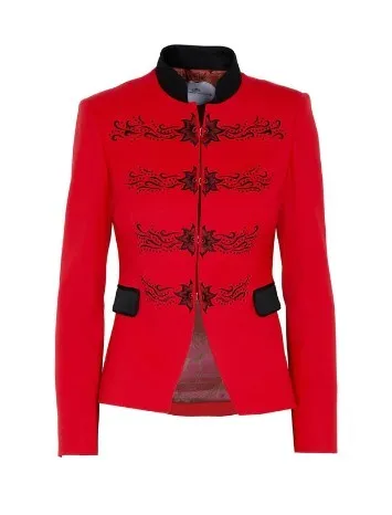 Blazer rojo bordado Fiorella The Extreme Collection