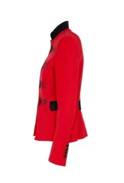 Blazer rojo bordado Fiorella The Extreme Collection