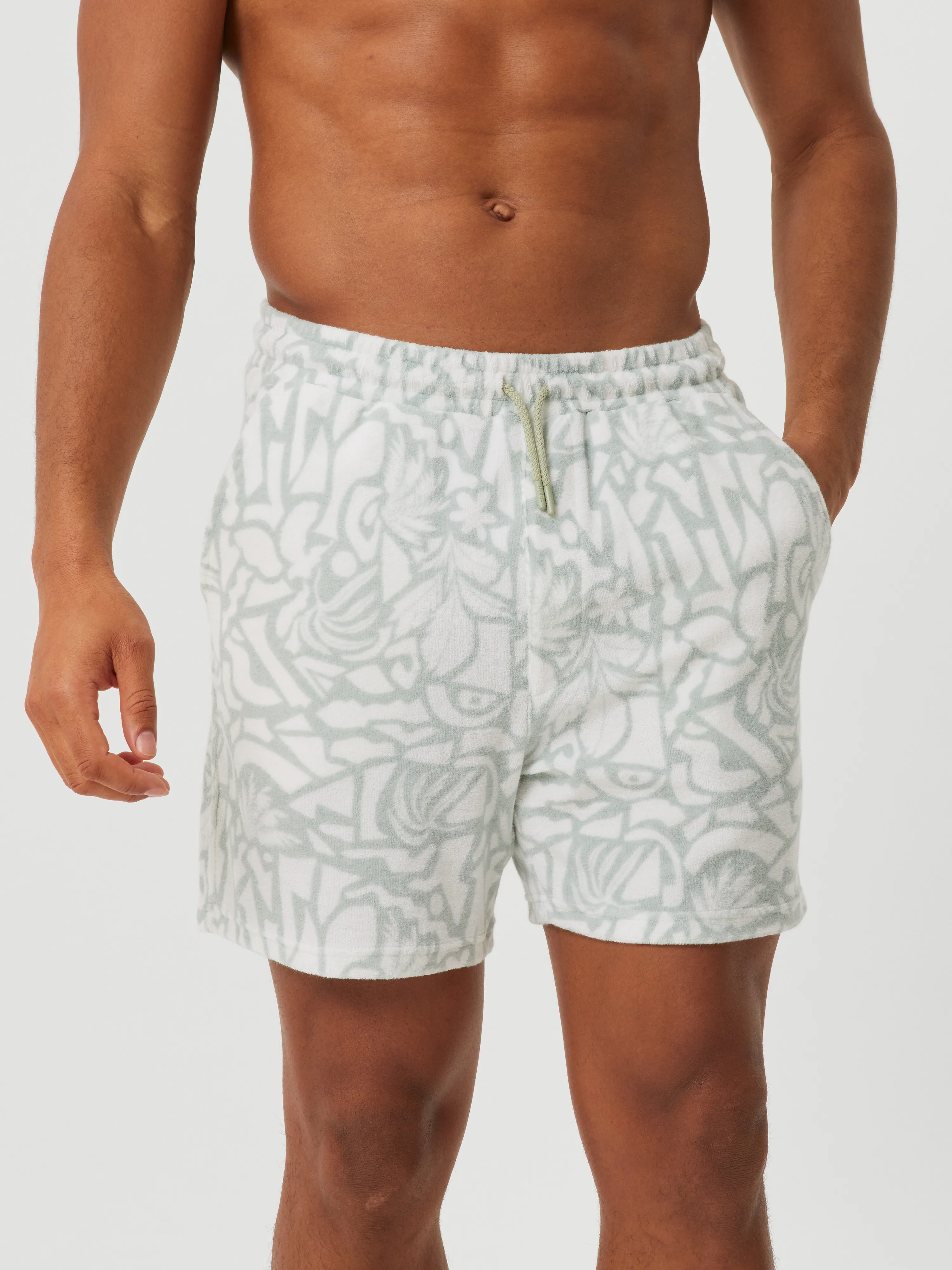 Borg Toweling Pool Shorts