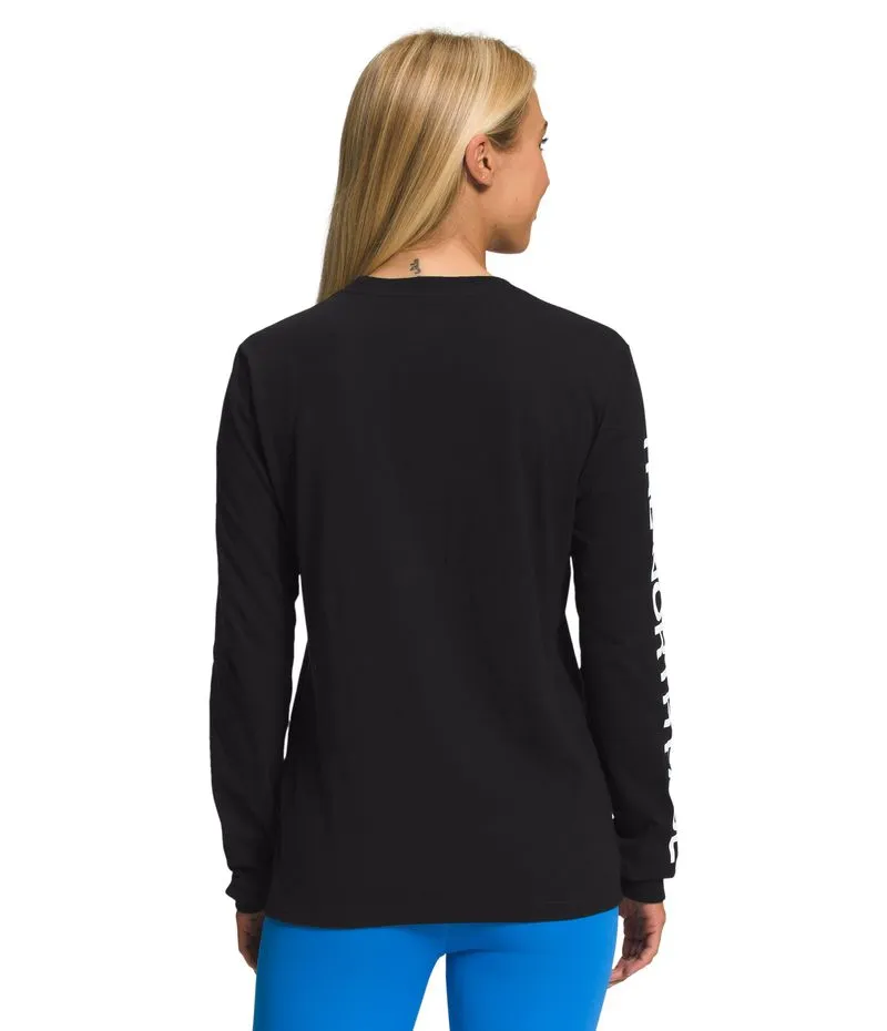 Camiseta L/S Sleeve Hit Graphic Tee Negra Mujer The North Face