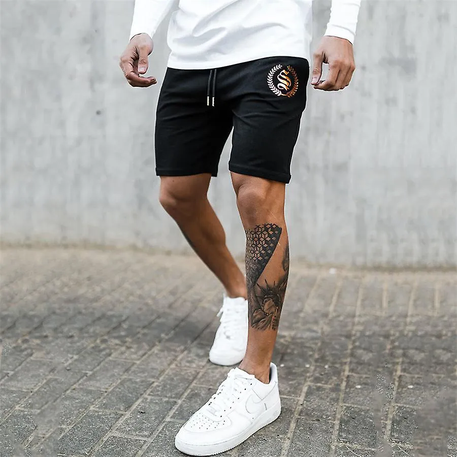 Cotton Running Shorts Men Jogging Sport Bermuda Gym Clothing Fitness Sweatpants Male Summer Solid Black Workout Training Bottoms