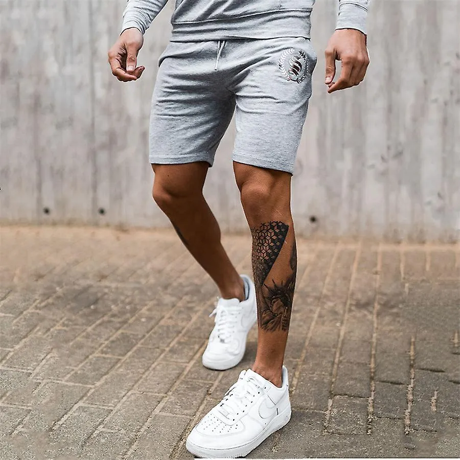 Cotton Running Shorts Men Jogging Sport Bermuda Gym Clothing Fitness Sweatpants Male Summer Solid Black Workout Training Bottoms