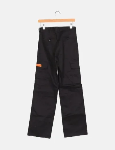 CROSS CLOTHING Pantalón cargo negro