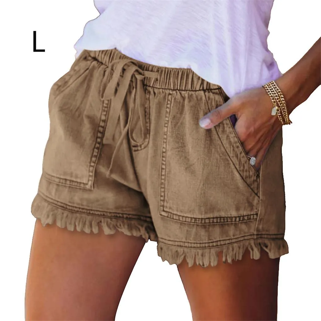 Denim Shorts High Waist Women Jean Short Pants With Pocket Summer