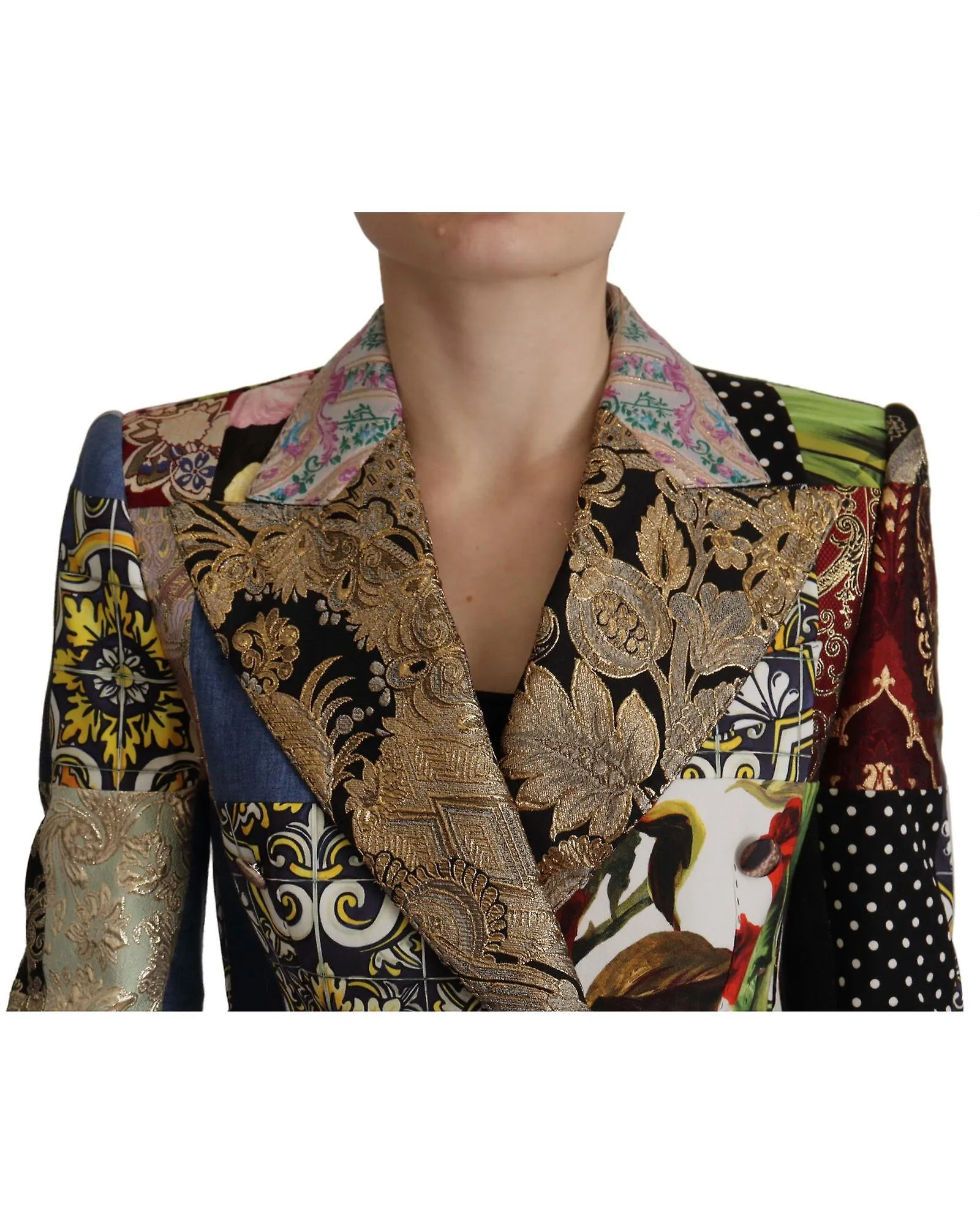 Dolce & Gabbana Patchwork Jacquard Blazer Jacket