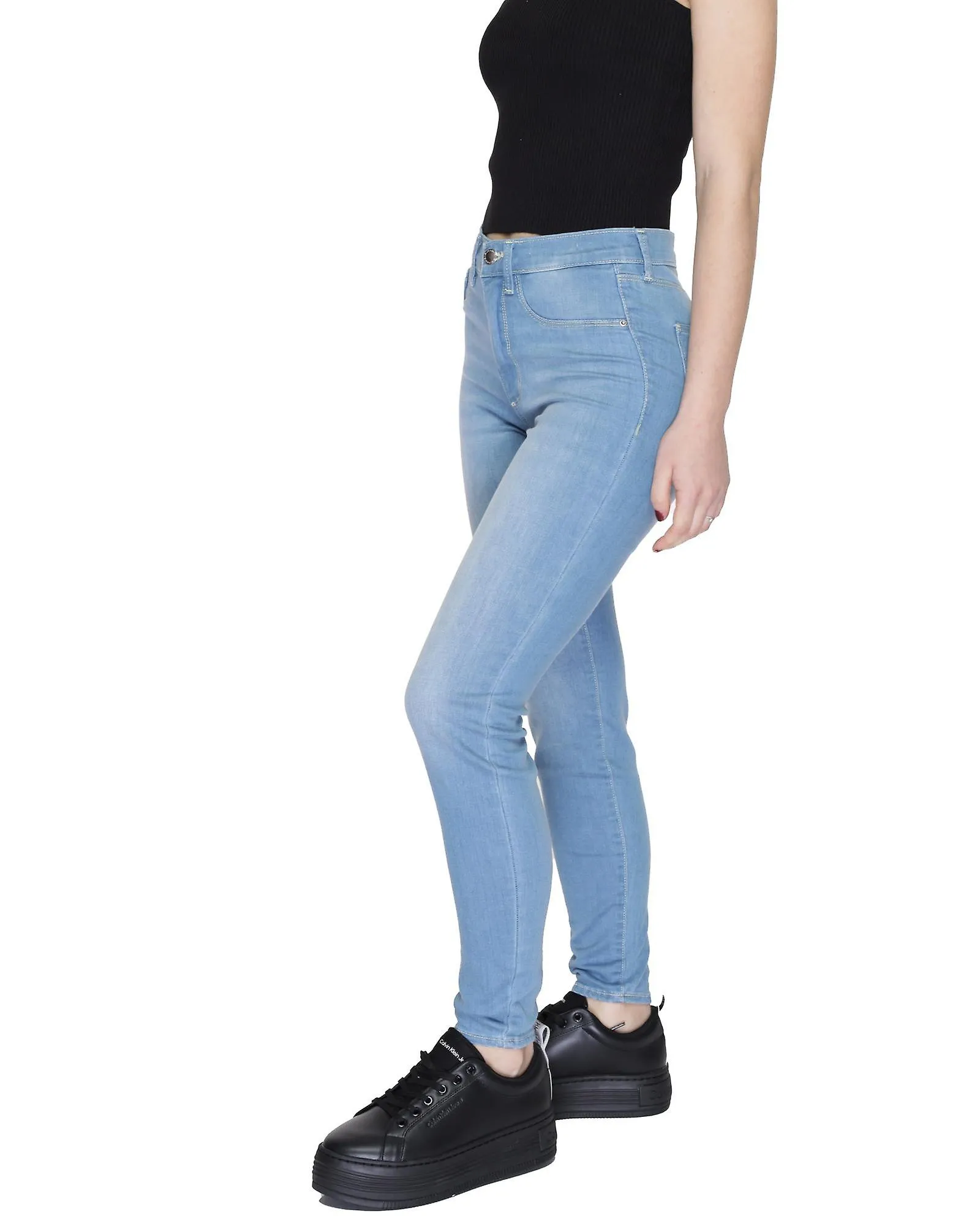 Gas Cotton Blend Jeans with Zip and Button Fastening