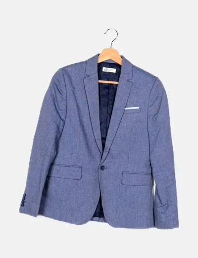 H&M Blazer azul básica