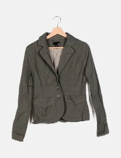 H&M Blazer basica verde