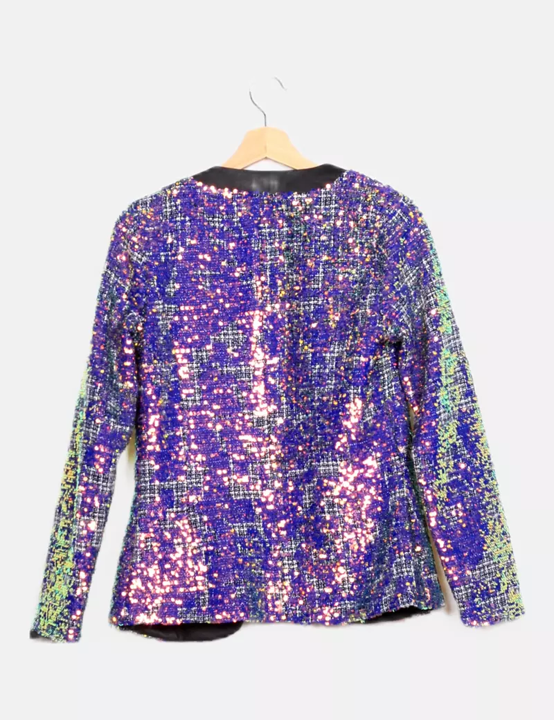 HELLEN BARRETT Blazer lentejuelas multicolor