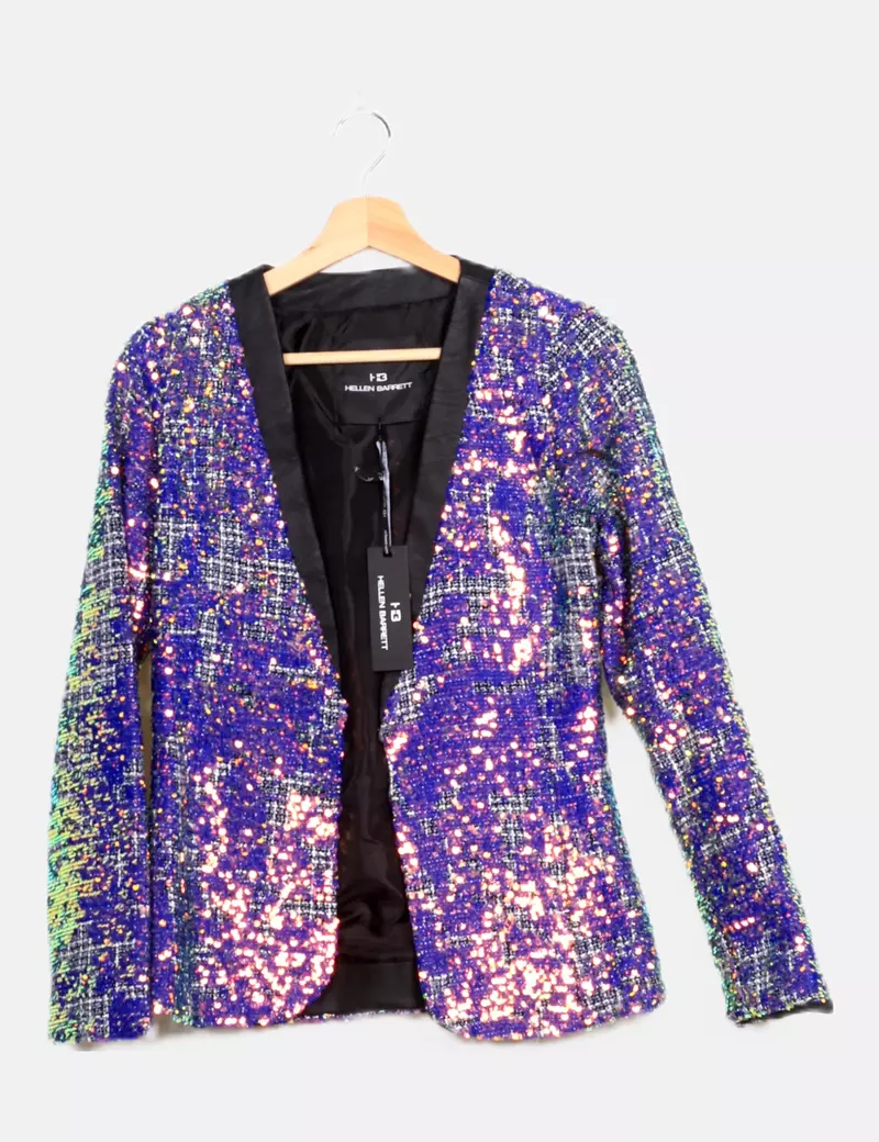 HELLEN BARRETT Blazer lentejuelas multicolor