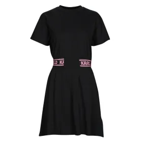 JERSEY DRESS W/LOGO WAIST