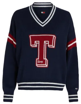 JERSEY OVERSIZE CON INICIAL UNIVERSITARIA MUJER TOMMY JEANS