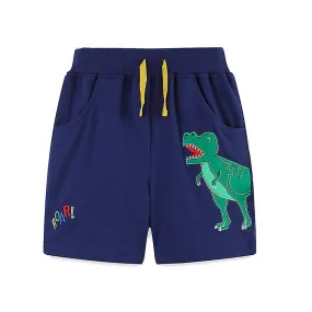 Kids'/baby/boys' sports short Summer Cotton Dinosaur embroidery Athletic shorts 2-7 years old