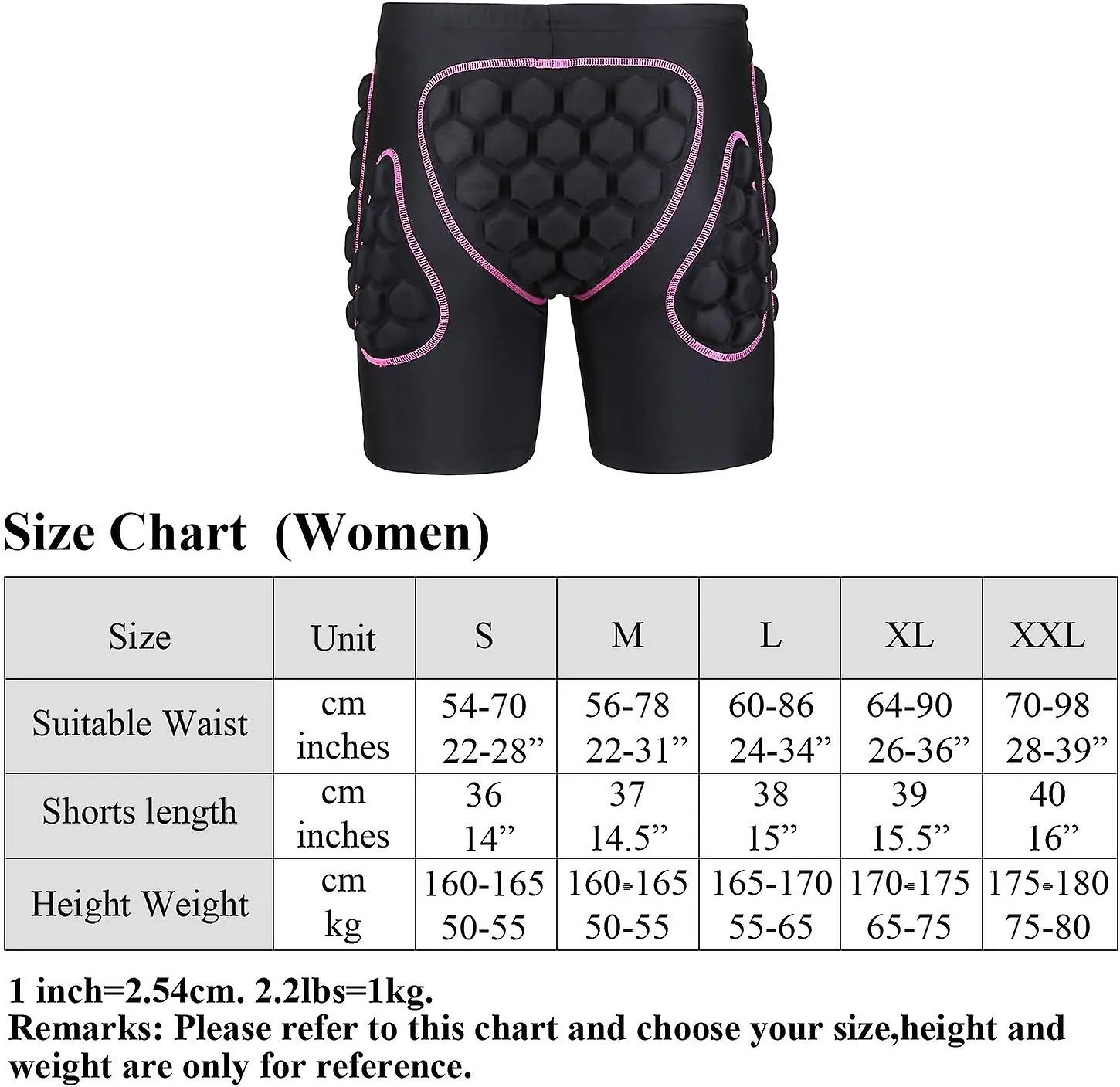 L Protective Pants Padded Protector Pants Protection Shorts Hip B