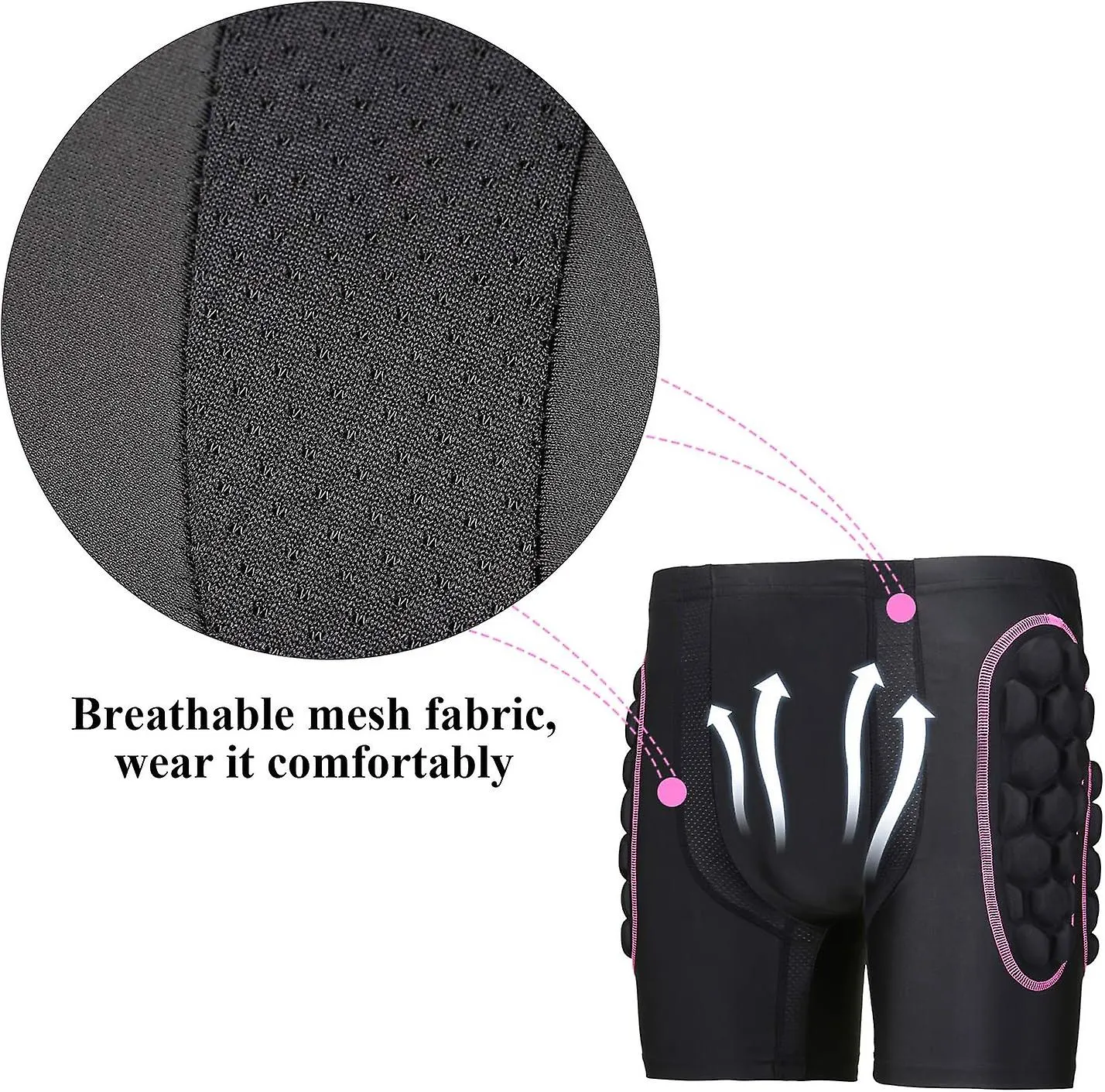 L Protective Pants Padded Protector Pants Protection Shorts Hip B