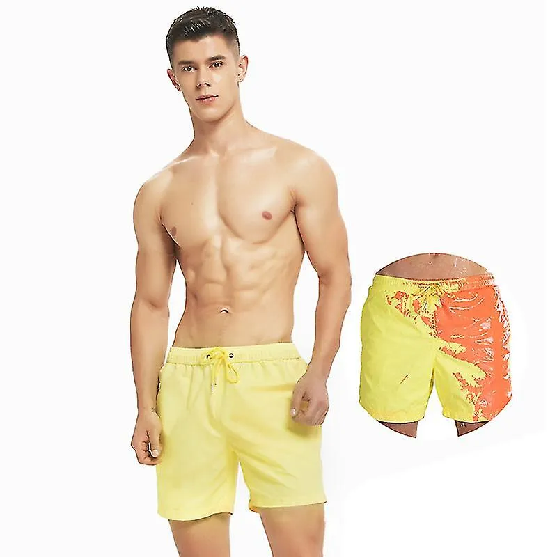 Magical Change Color Beach Shorts Hombres Bañadores Trajes de baño Baño seco rápido