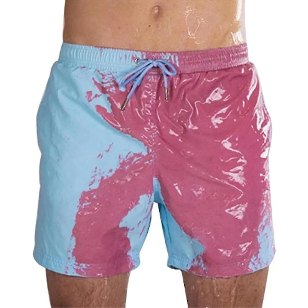 Magical Change Color Beach Shorts Hombres Bañadores Trajes de baño Baño seco rápido