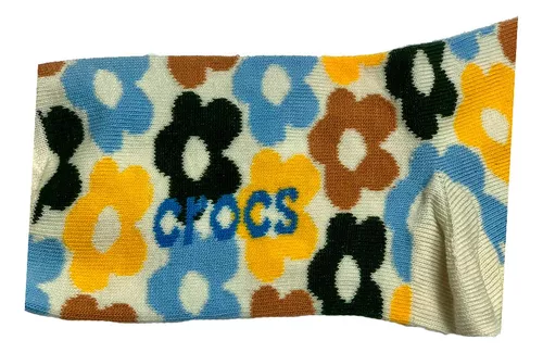 Medias Crocs Socks 3/4 Flowers Mujer 7019c90h Ahora 6 Empo