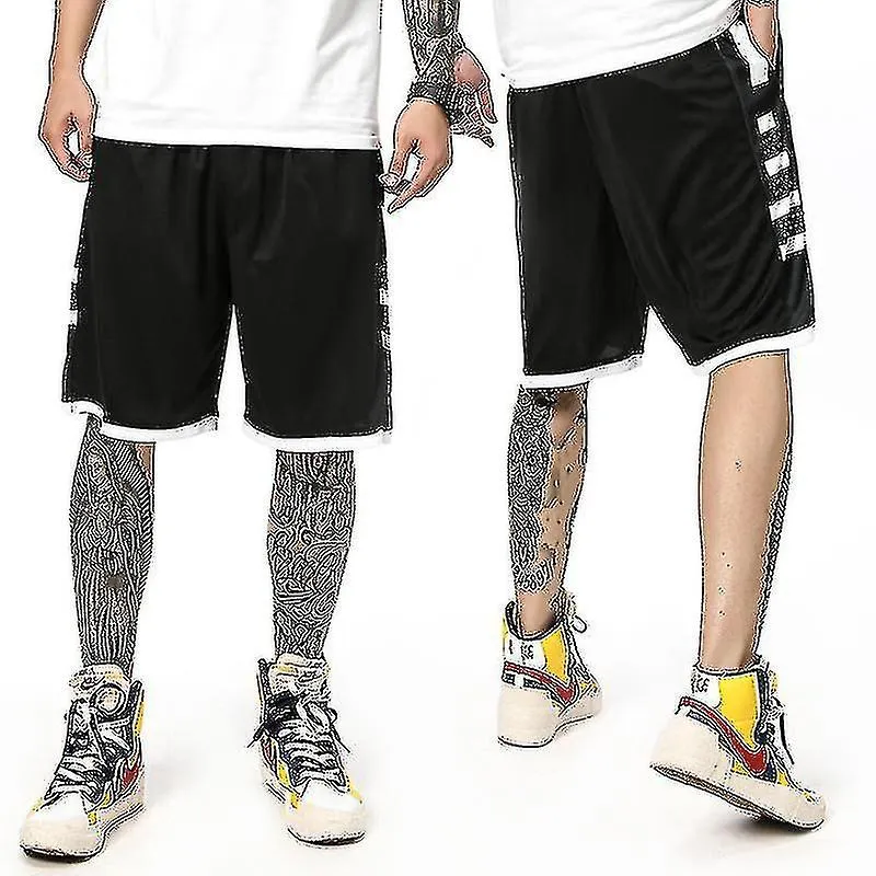 Men Basketball Shorts Loose Beach Sweatpant Tennis Soccer Sports Scanties Pant Male Jogging Running Shortpant Elastic Waistband