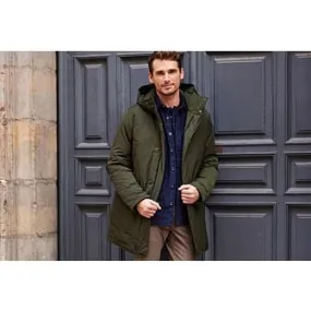 Men's Dark Green Feather-Lined Winter Parka - SOREN III