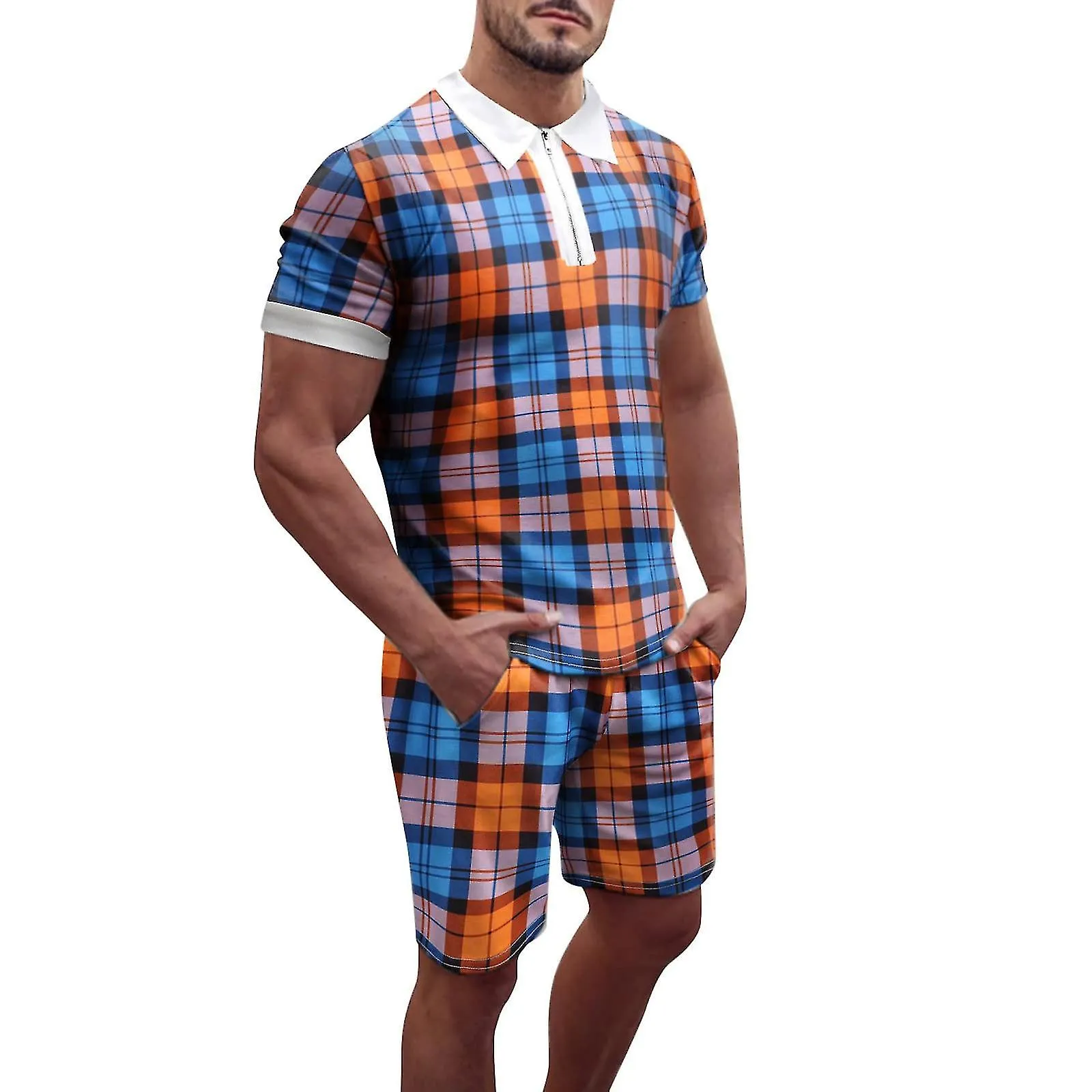 Men's Fashion Short-sleeved Shorts Two-piece Sports And Leisure Suit