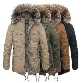 Men's Hooded Warm Coat Parka Jacket