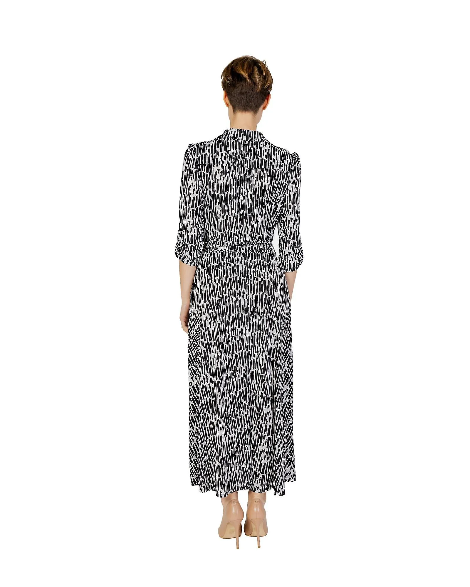 Morgan De Toi Printed Long Sleeve Dress