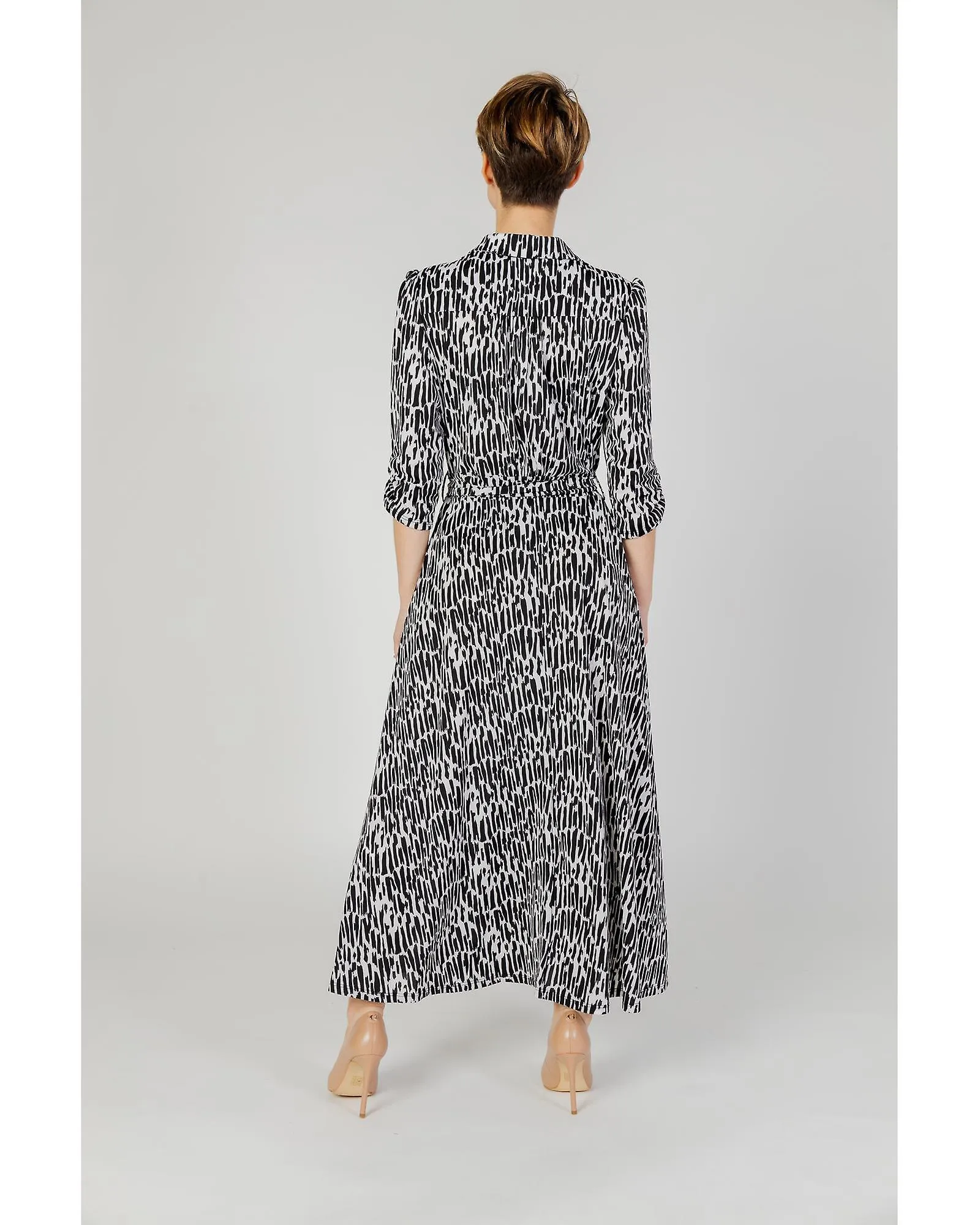 Morgan De Toi Printed Long Sleeve Dress