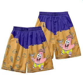 On Sales Summer Patrick Star Shorts T-shirt Sets Holiday Beach Beach Pants Men's Flower Pants Trend Around Surf Casual Pants