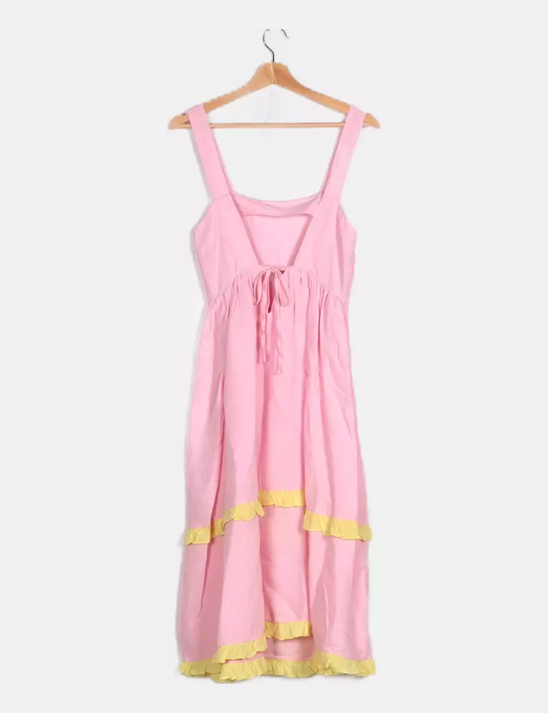 ONLY Vestido rosa paneles