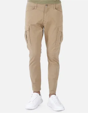 Pantalón taper fit beige pd