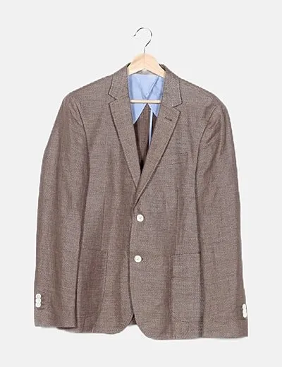 Pedro del Hierro Blazer marrón jaspeada