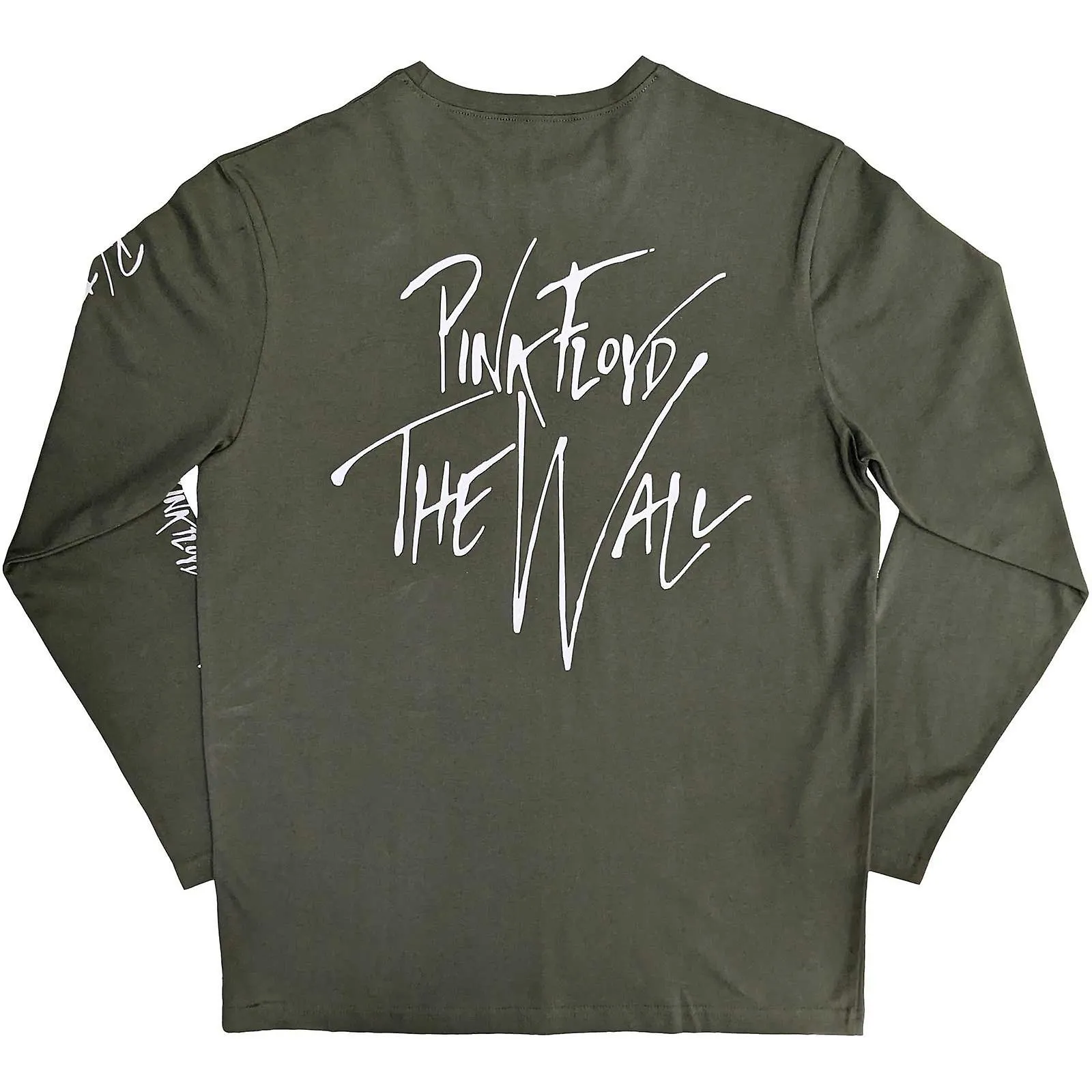 Pink floyd | official band long sleeve t-shirt | the wall hammers logo (back & sleeve print)