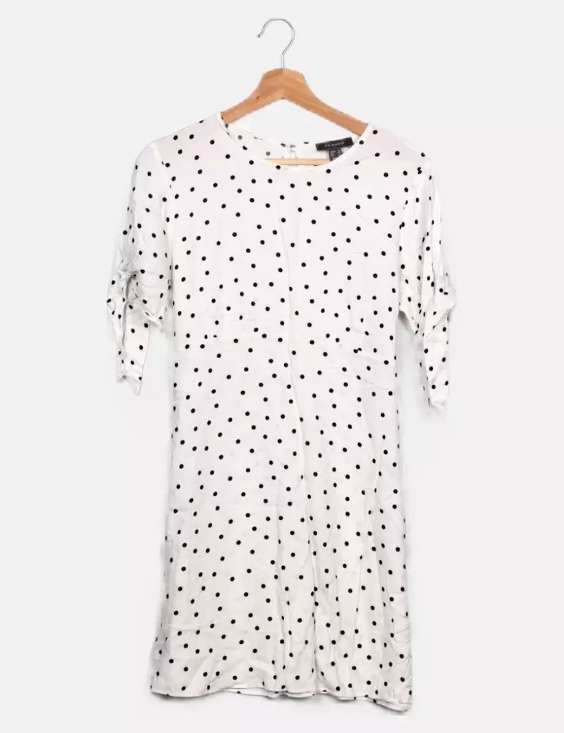 Primark Vestido blanco topos