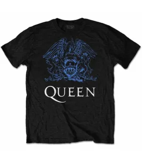 QUEEN Blue Crest Camiseta Chico Tee Men Rock Off QUTS42MB