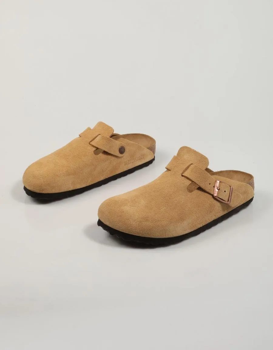  sandals BIRKENSTOCK Boston Suede en Tan 82908