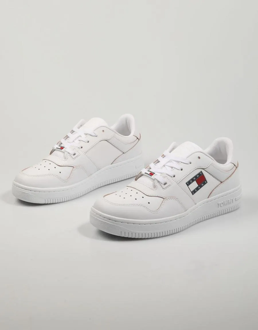  sapatilhas TOMMY HILFIGER Tommy Jeans Etch Basket Wmn en Branco 79907