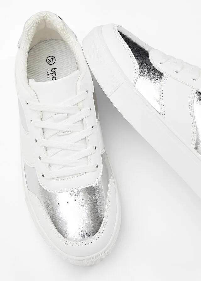 Sneakers bajos Blanco-plata