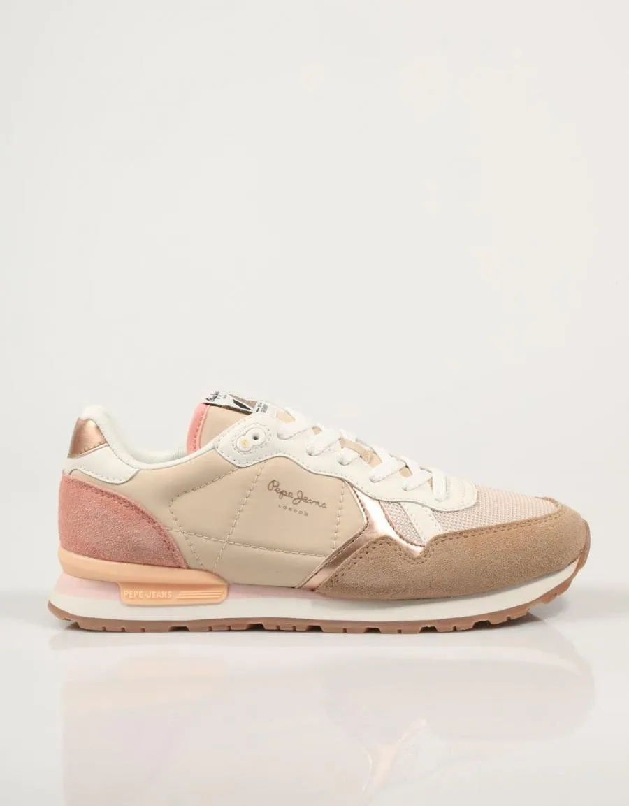  sneakers PEPE JEANS Brit Mix W - Pls40012 en Beige 84703