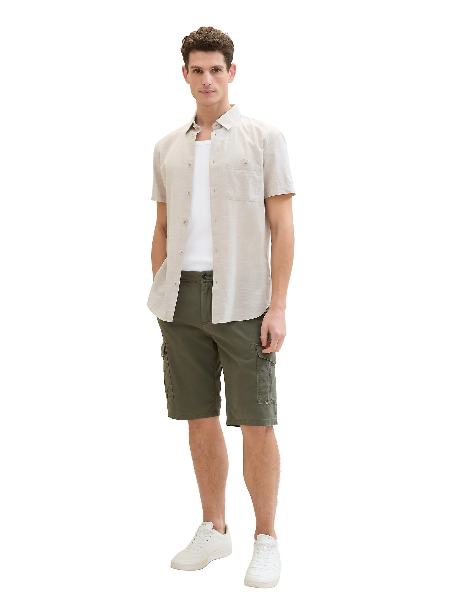 TOM TAILOR Herren Shorts Cargo Bermudas Mid Waist regular Fit Pants Sommer Hose