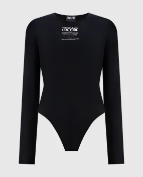 Versace Jeans Couture Black bodysuit with logo print