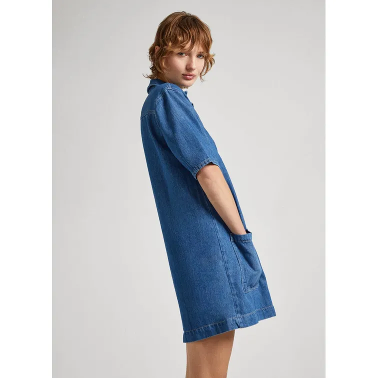 VESTIDO CORTO DENIM FIT REGULAR MUJER PEPE JEANS