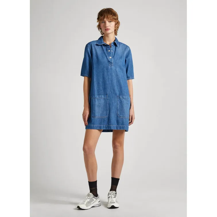 VESTIDO CORTO DENIM FIT REGULAR MUJER PEPE JEANS