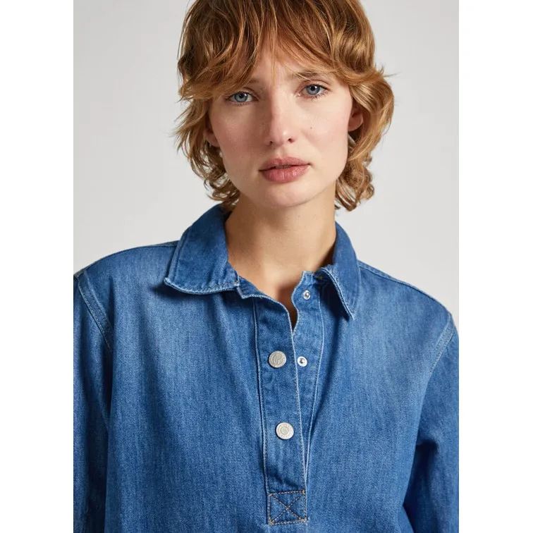 VESTIDO CORTO DENIM FIT REGULAR MUJER PEPE JEANS